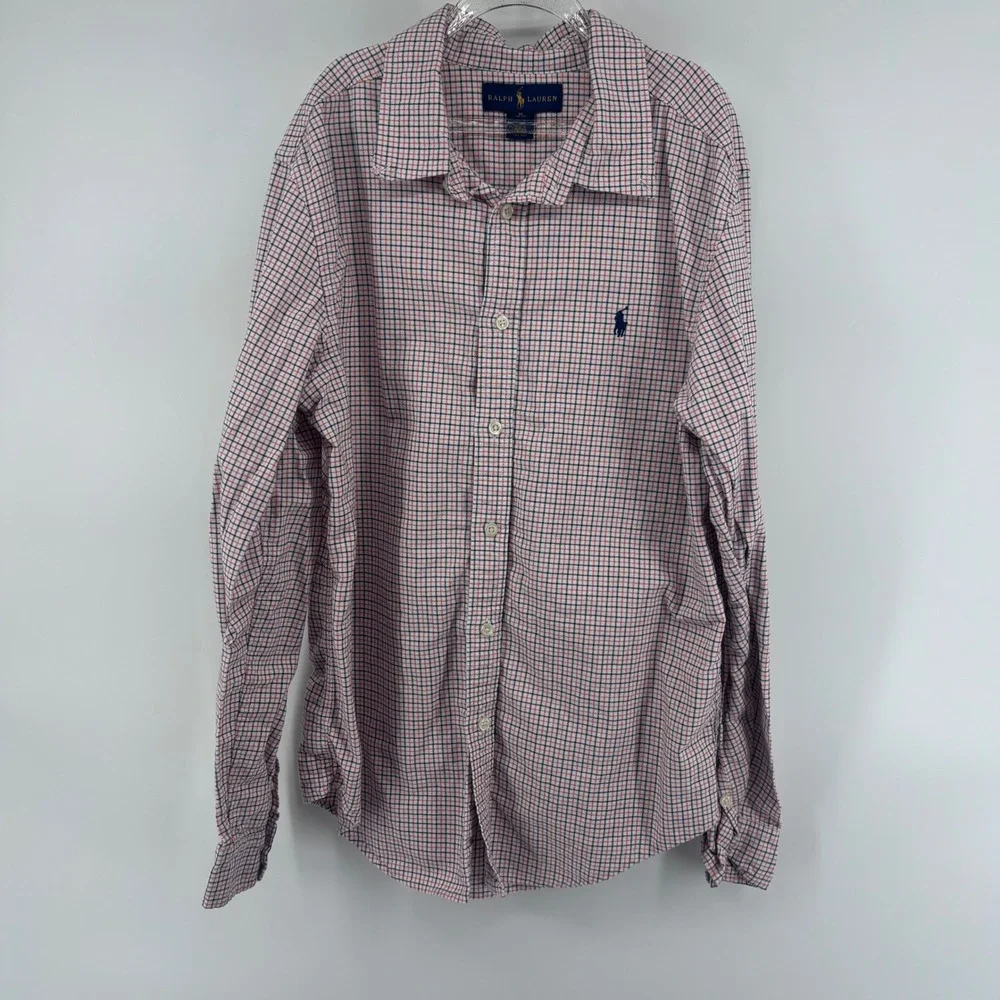 Ralph Lauren Kids XL Plaid Button Down‎ Long Sleeve Shirt